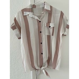 Button Down T-Shirt Soft Pastel